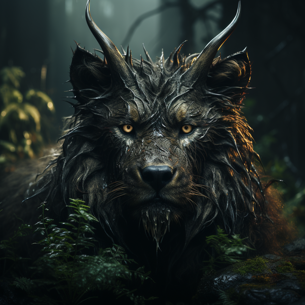 lion-and-deer-hybrid-animal-composition